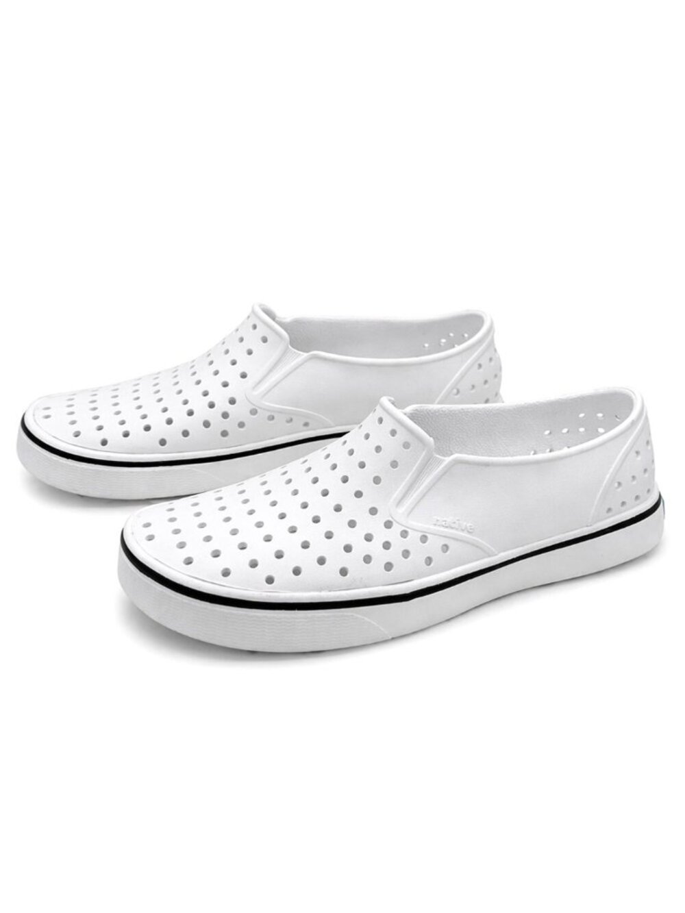 Native Miles Slip-On Water Shoes White Unisex M6 W8 Quick Dry Lightweight